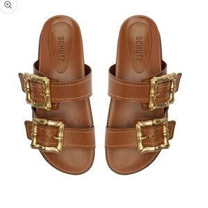 Schutz Enola Sporty Leather Sandal, Size 7